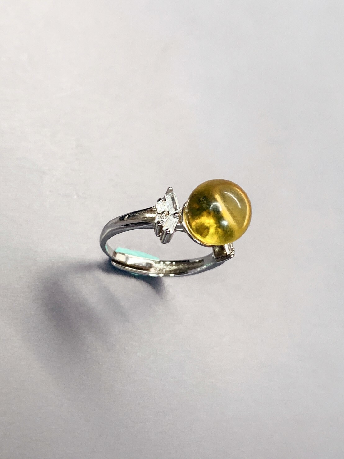 幻變藍光01丨藍珀珠銀戒