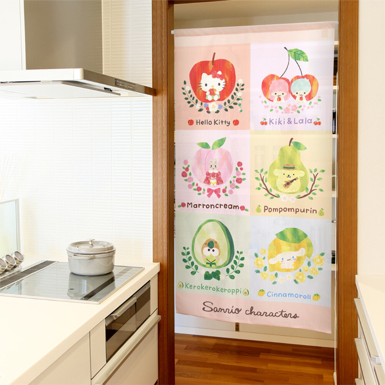 Sanrio 卡通人物大集合門簾 85 x 150 cm 水果 #CM22D-97517