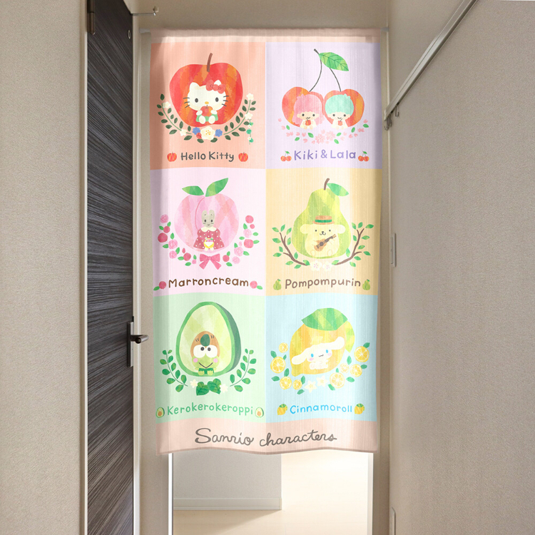 Sanrio 卡通人物大集合門簾 85 x 150 cm 水果 #CM22D-97517