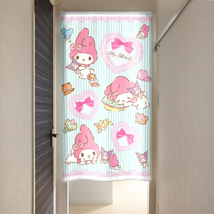 Sanrio My Melody Kuromi 門簾 85 x 150 cm 毛公仔 #CM22D-97500