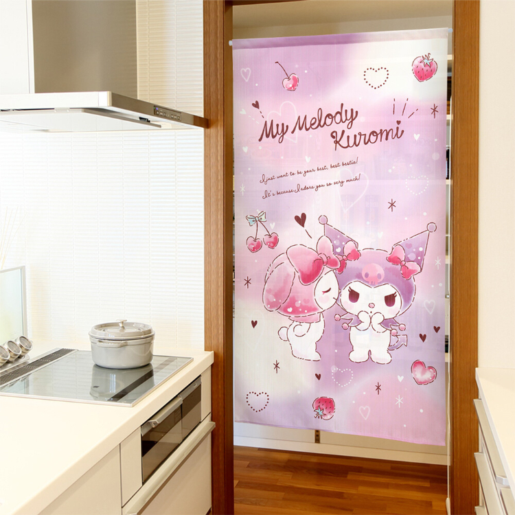 Sanrio My Melody Kuromi 門簾 85 x 150 cm 心動 #CM22D-97501