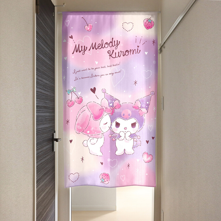 Sanrio My Melody Kuromi 門簾 85 x 150 cm 心動 #CM22D-97501