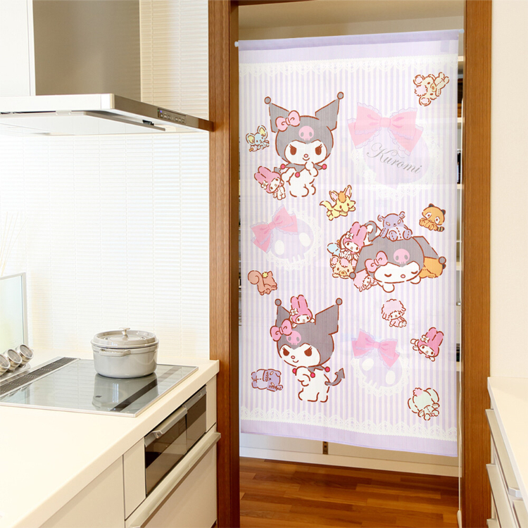 Sanrio Kuromi 門簾 85 x 150 cm 毛公仔 #CM22D-97505