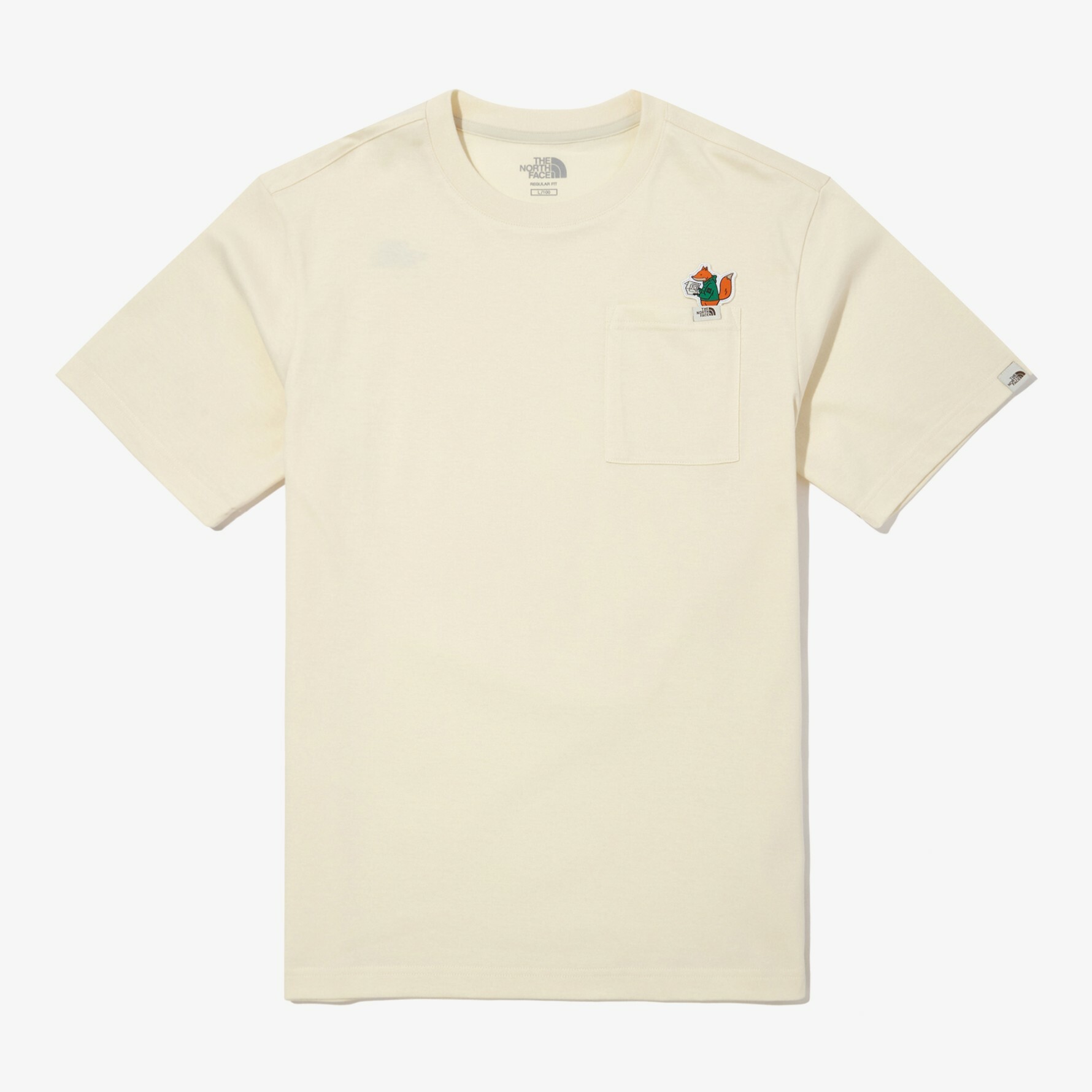 THE NORTH FACE 白標 GREEN EARTH 刺繡 口袋 短袖 短T 奶油白 NT7UN07K