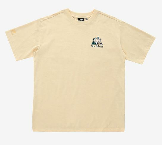 NEW BALANCE UNI Ivy 男女 背包客 卡通圖案 短袖 短T 黃 NBNEC2L303_30