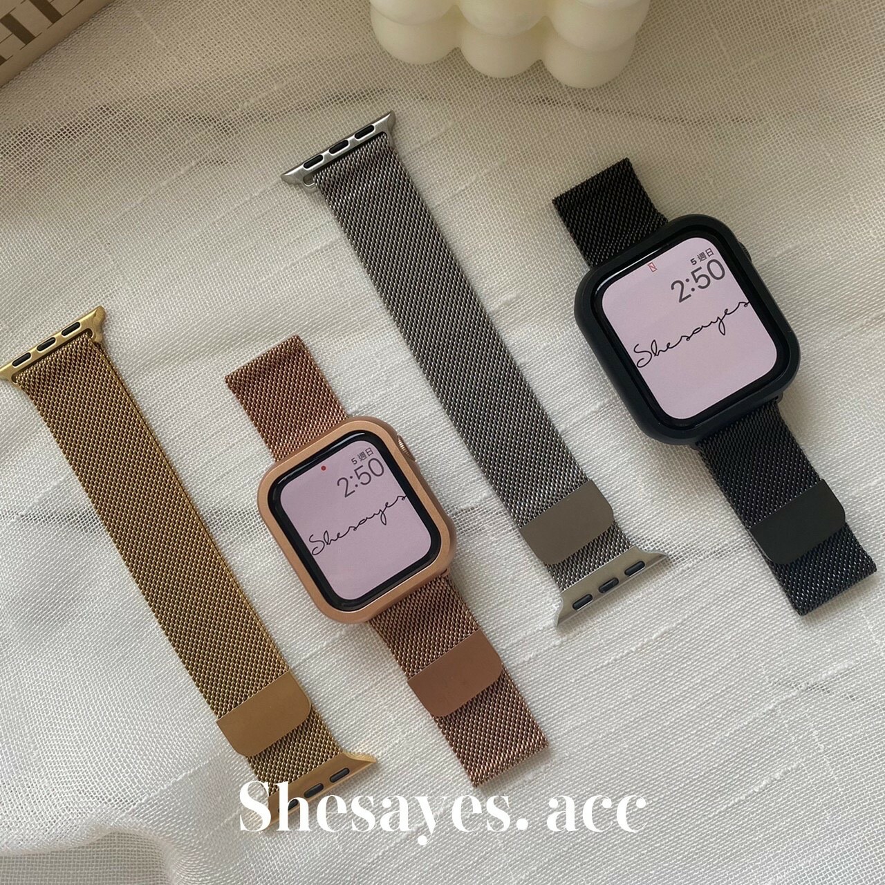 APPLE  WATCH寬版超吸磁扣錶帶[四色]