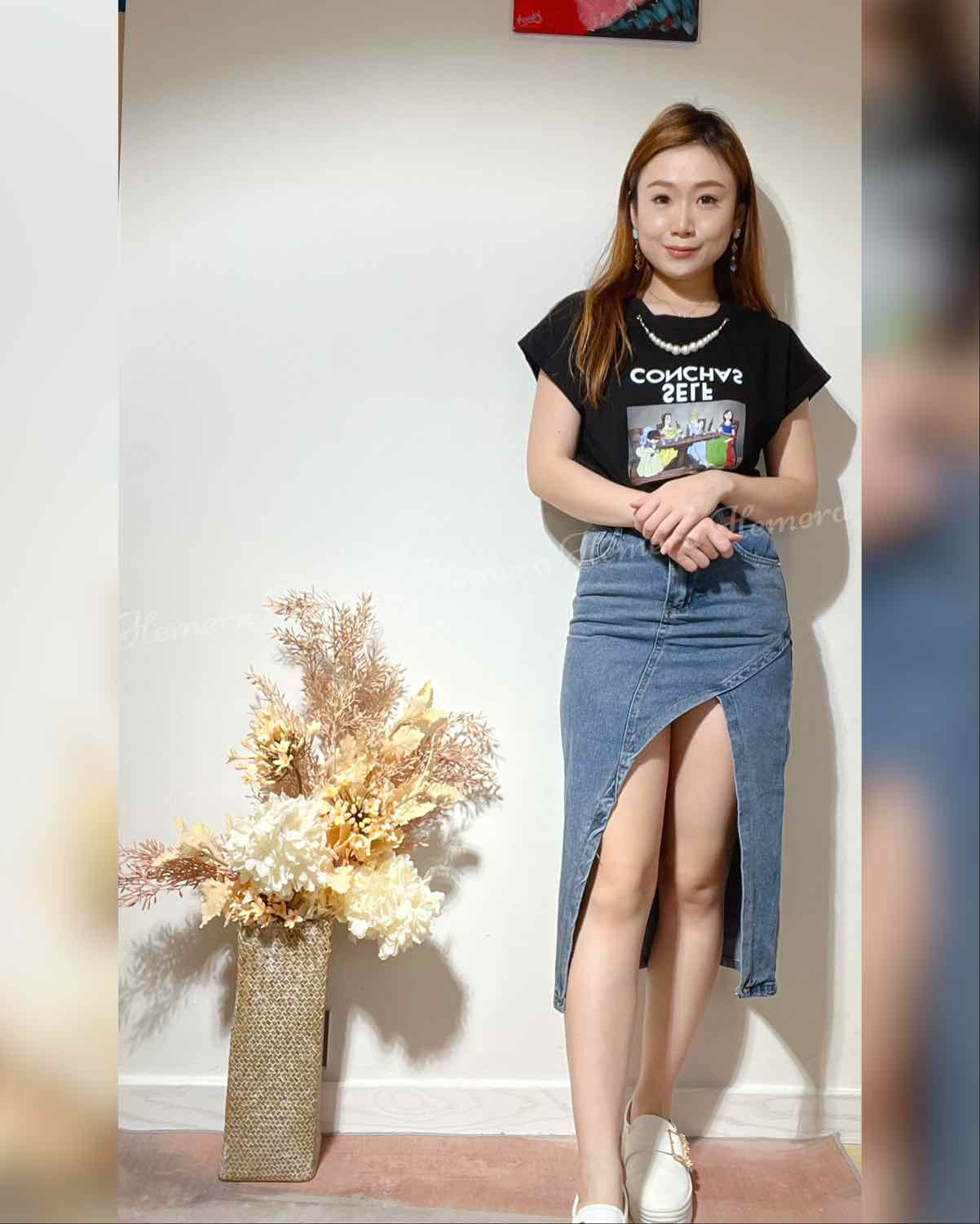 SKIRT SK22S0619 (Withe Belt)