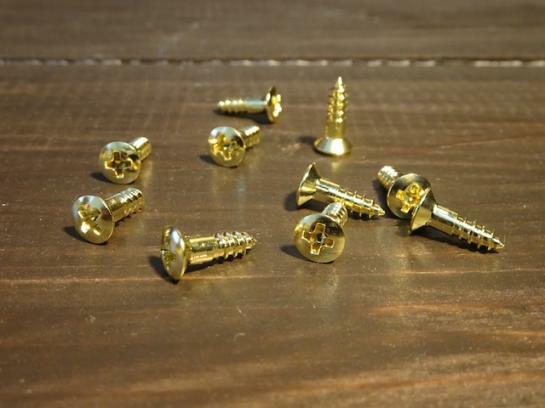 日本進口 渡邊商店 #35-16-OVAL 木螺絲 黃銅平頭 3.5x16(100pcs)