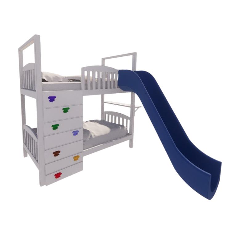 Children's Bunk Bed, Climbing and Slide
