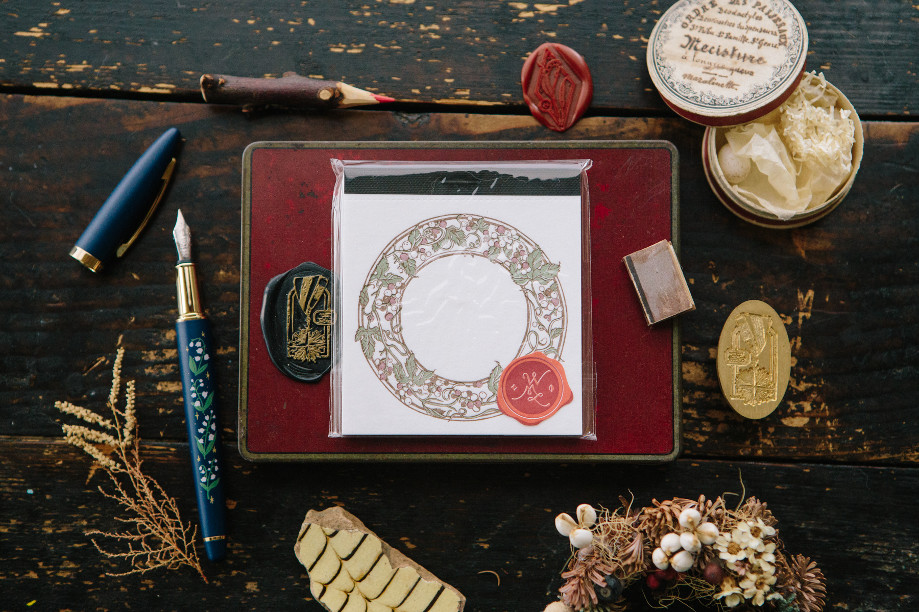 葡萄圓框 活版便箋本｜OURS森林好朋友