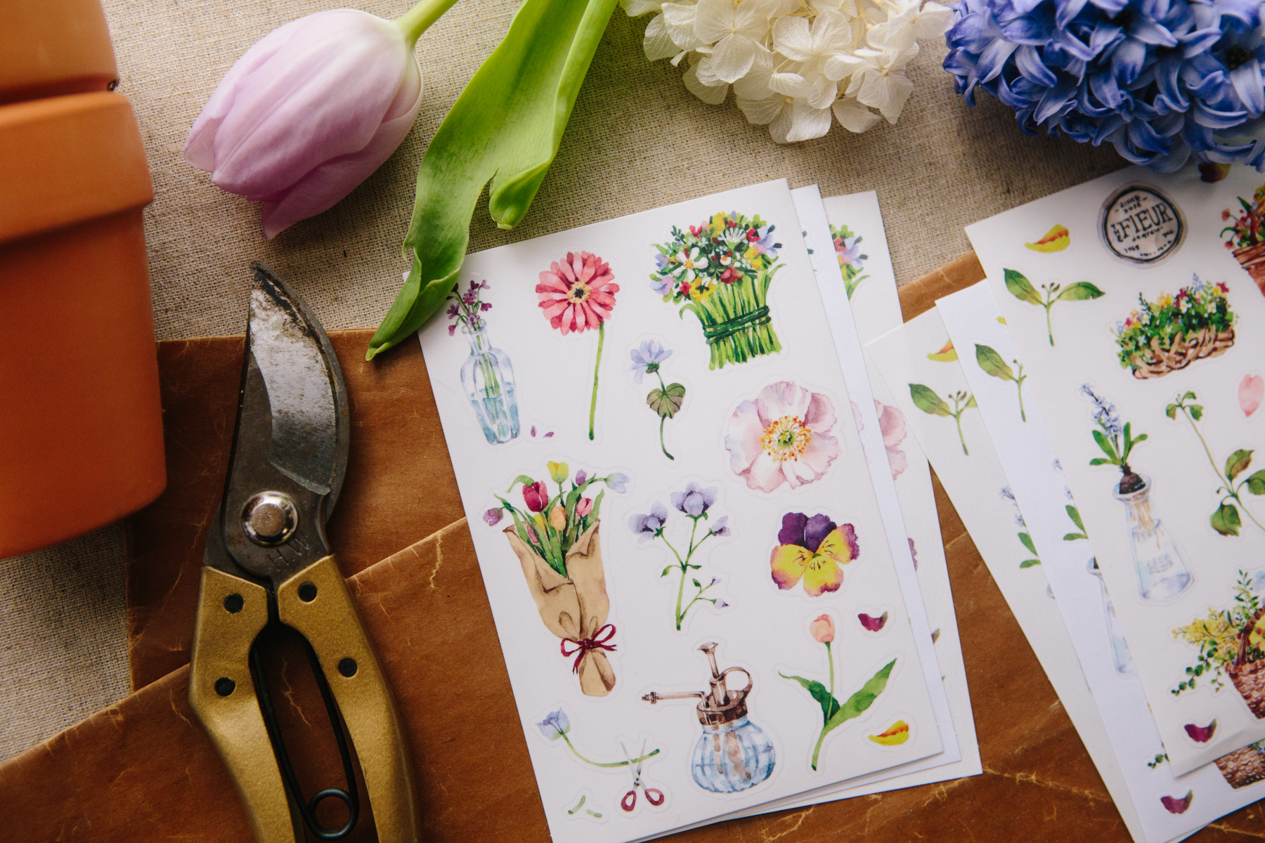 花屋的門廳 貼紙包｜OURS森林好朋友