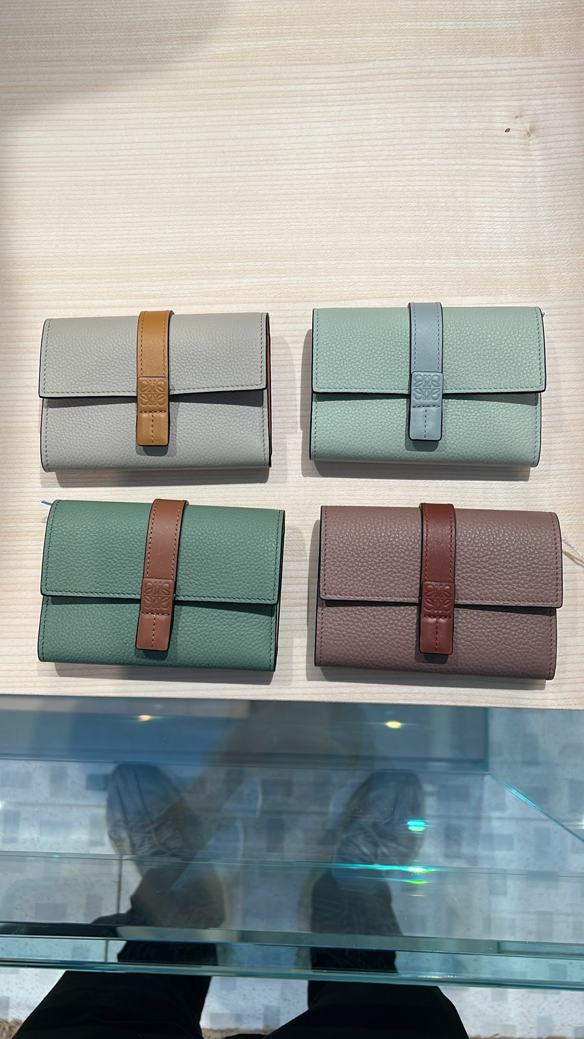 LOEWE SMALL VERTICAL WALLET IN SOFT GRAINED CALFSKIN