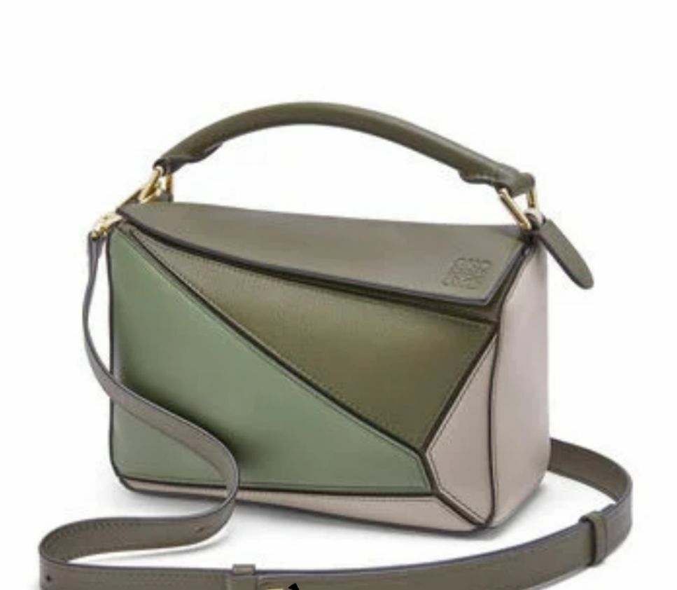 Mini Puzzle Bag in Classic Calfskin - Dark Green – Amuze