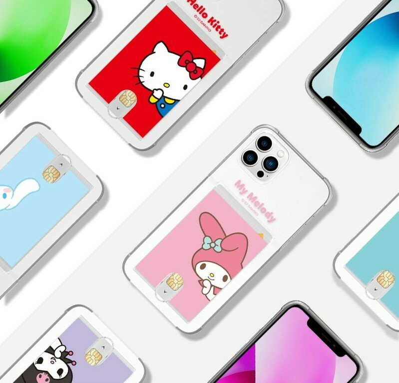 Sanrio - Clear Card Soft Case - 透明插卡槽防撞手機保護軟殼 TY