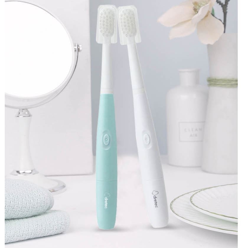 日本DRETEC-成人軟毛音波式電動牙刷 2色可選 綠/白