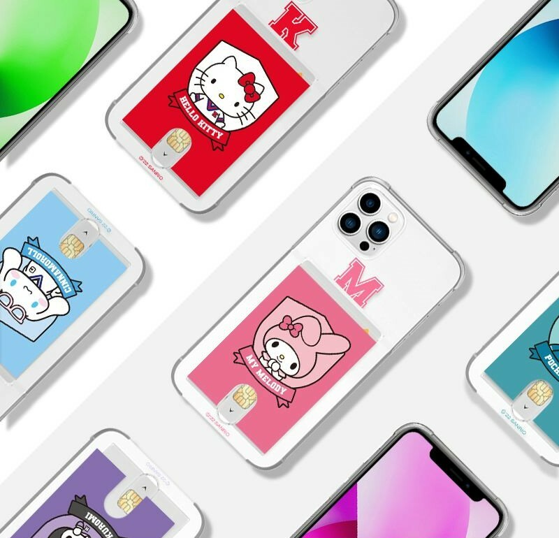 Sanrio - Clear Card Soft Case - 透明插卡槽防撞手機保護軟殼 TY