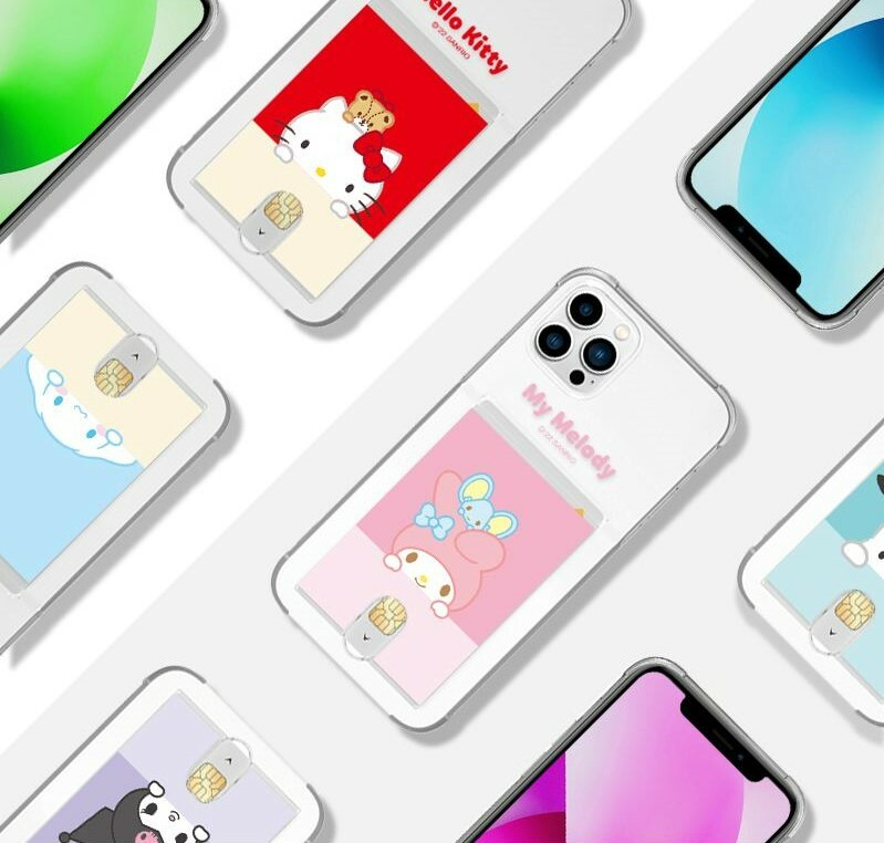 Sanrio - Clear Card Soft Case - 透明插卡槽防撞手機保護軟殼 TY