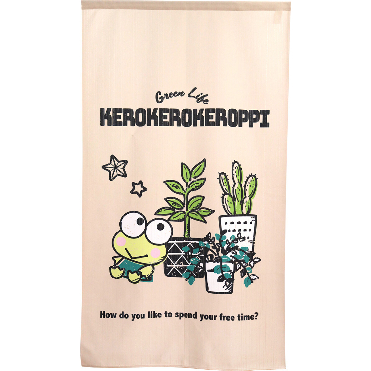 Sanrio 青蛙 門簾 85 x 150 cm 綠色生活 #CM22D-97512