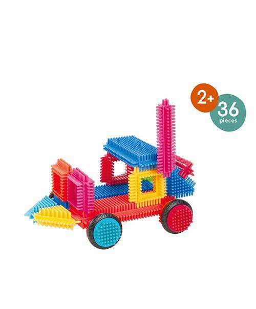 美國 B.Toys Battat系列 BB鬃毛積木(36pcs)