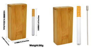 Wood Dugout With 1 Hitter 一口斗+木頭收納盒