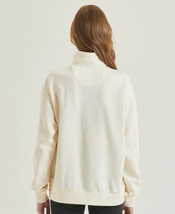 NEW BALANCE X SNOOPY 史努比 來打網球 半拉鍊領 長袖 奶油色 NBNCC2L023_64