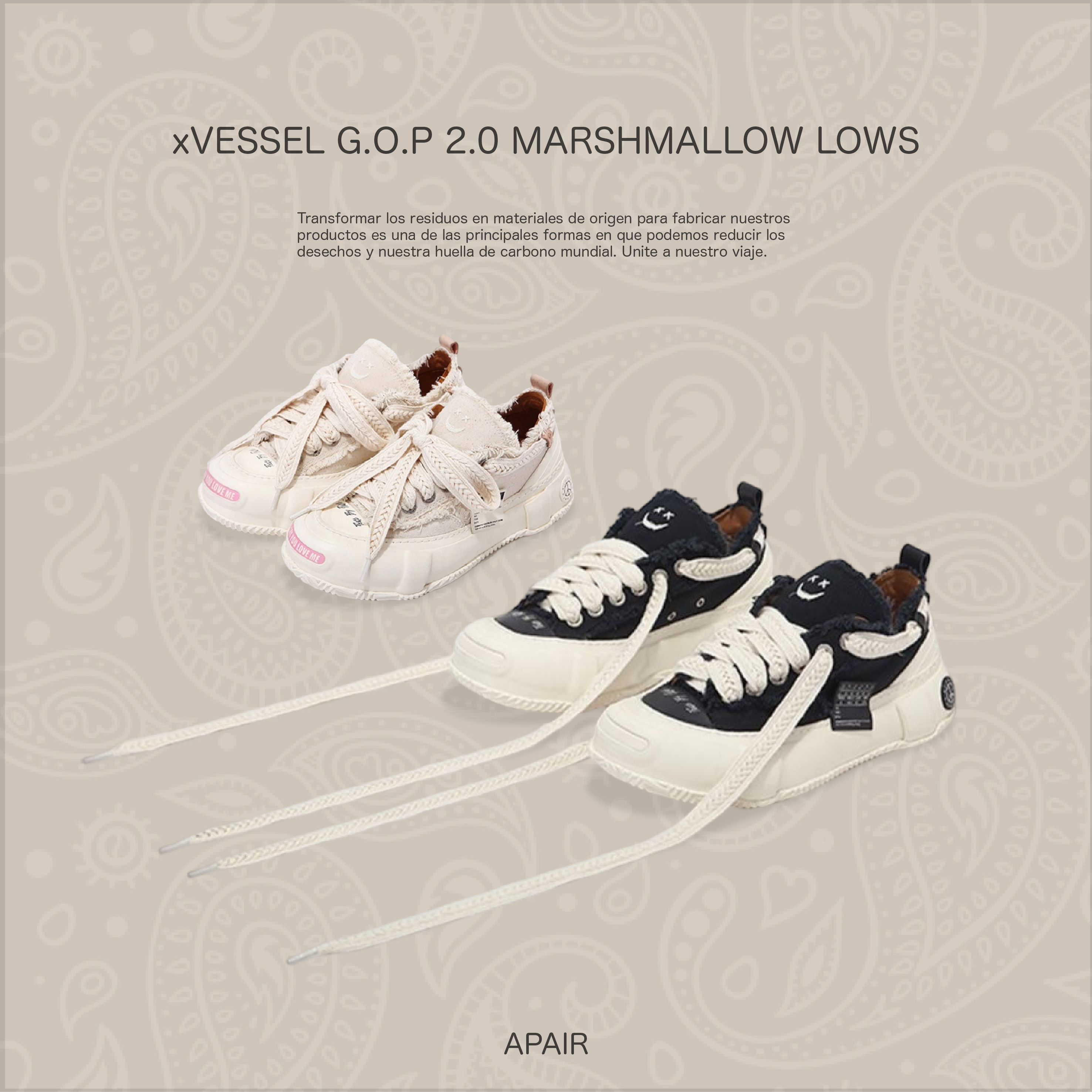 【APAIR】預購 xvessel G.O.P 2.0 MARSHMALLOW LOWS BLACK / WHITE 黑 白 兩色 隱藏版 解構鞋