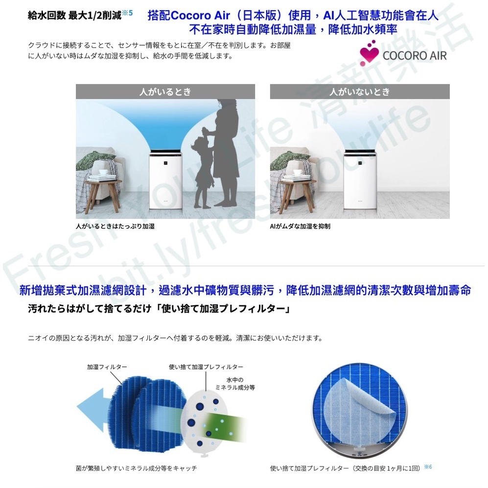清新樂活~日本直送附中文指南Sharp KI-PX75新款17坪超高濃度電漿除菌 