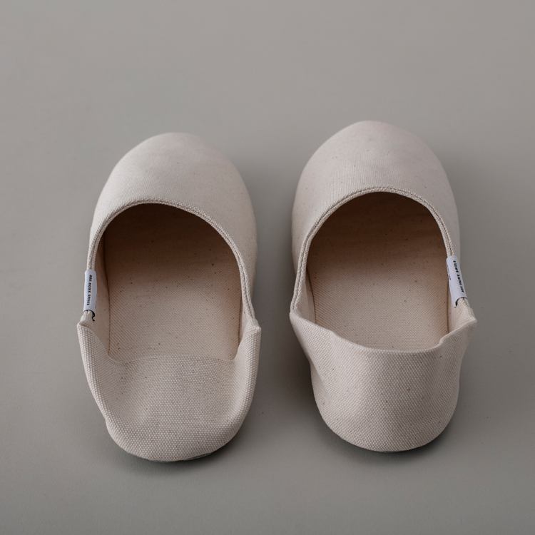 ABE阿部產業 室內帆布拖鞋 棉麻原色