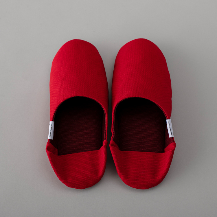 ABE阿部產業 室內帆布拖鞋 蘋果紅