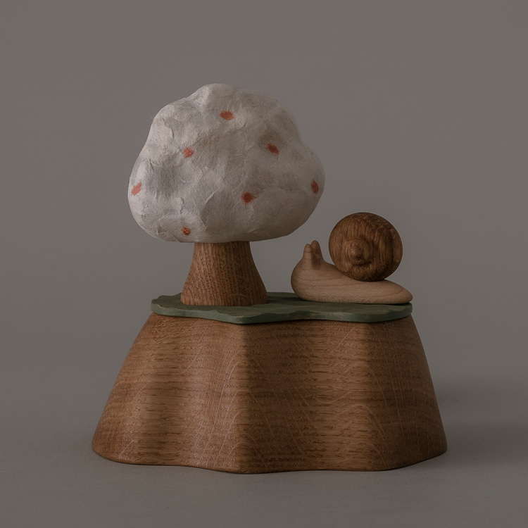 MoziDozen 木子到森 木質夜燈 山頂上的樹