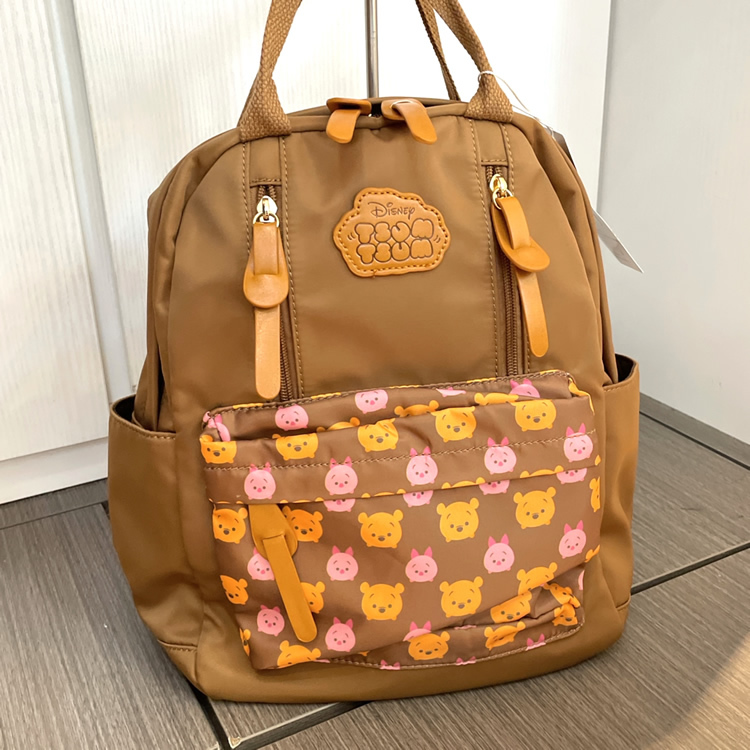 迪士尼 Tsum Tsum 可愛大頭手提尼龍背包 #12122049-L93-F 小熊維尼