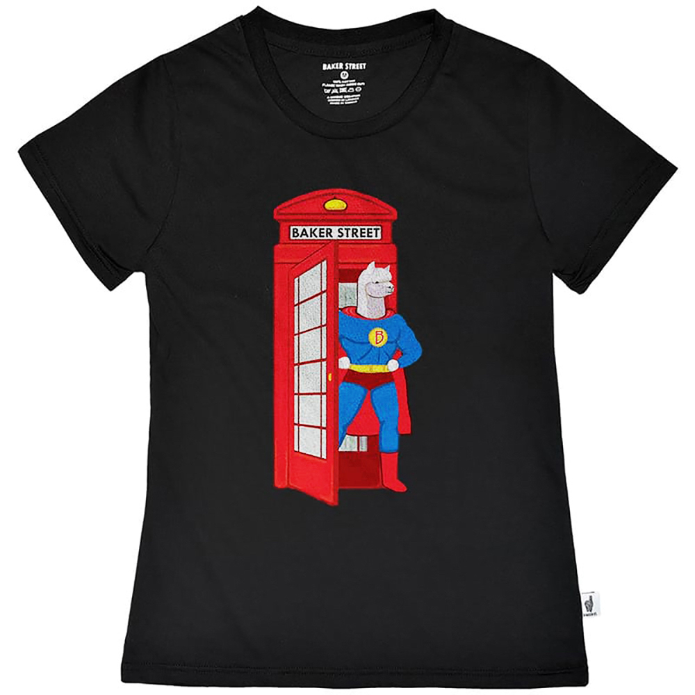 Super Alpaca 超人電話亭 女版短T