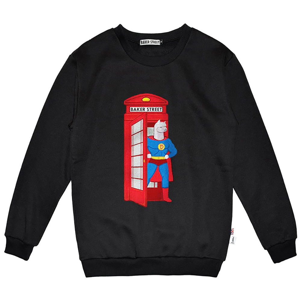 Super Alpaca 超人電話亭 高磅數長袖圓T