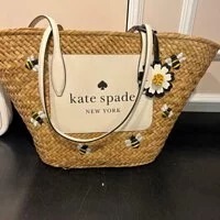 [S] KATE SPADE K7376 OTHER BEE NOVELTY EMBROIDERED, NATURAL MU, 196021074899 FINAL SALE (SKS151)