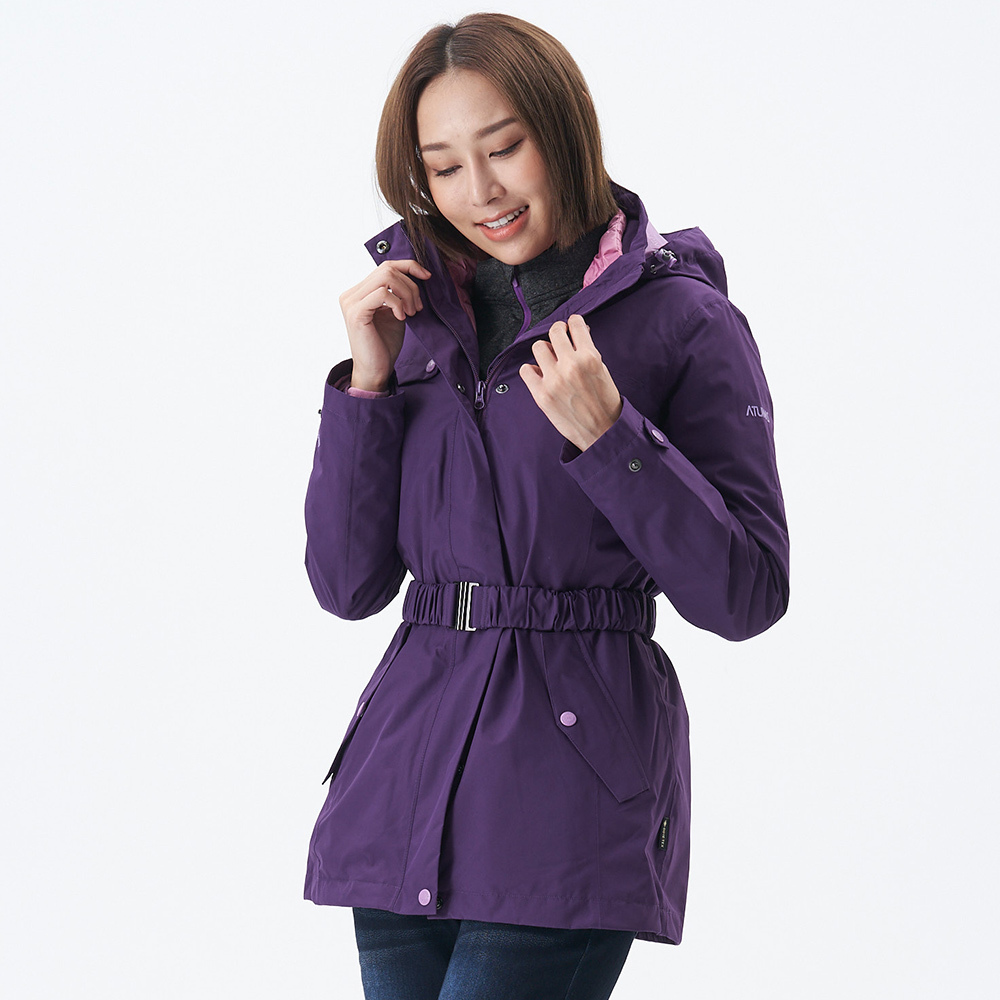 Atunas 歐都納 樂遊休閒 GORE-TEX 2L防水+羽絨外套 女款 紫 防水透氣 06A1904W