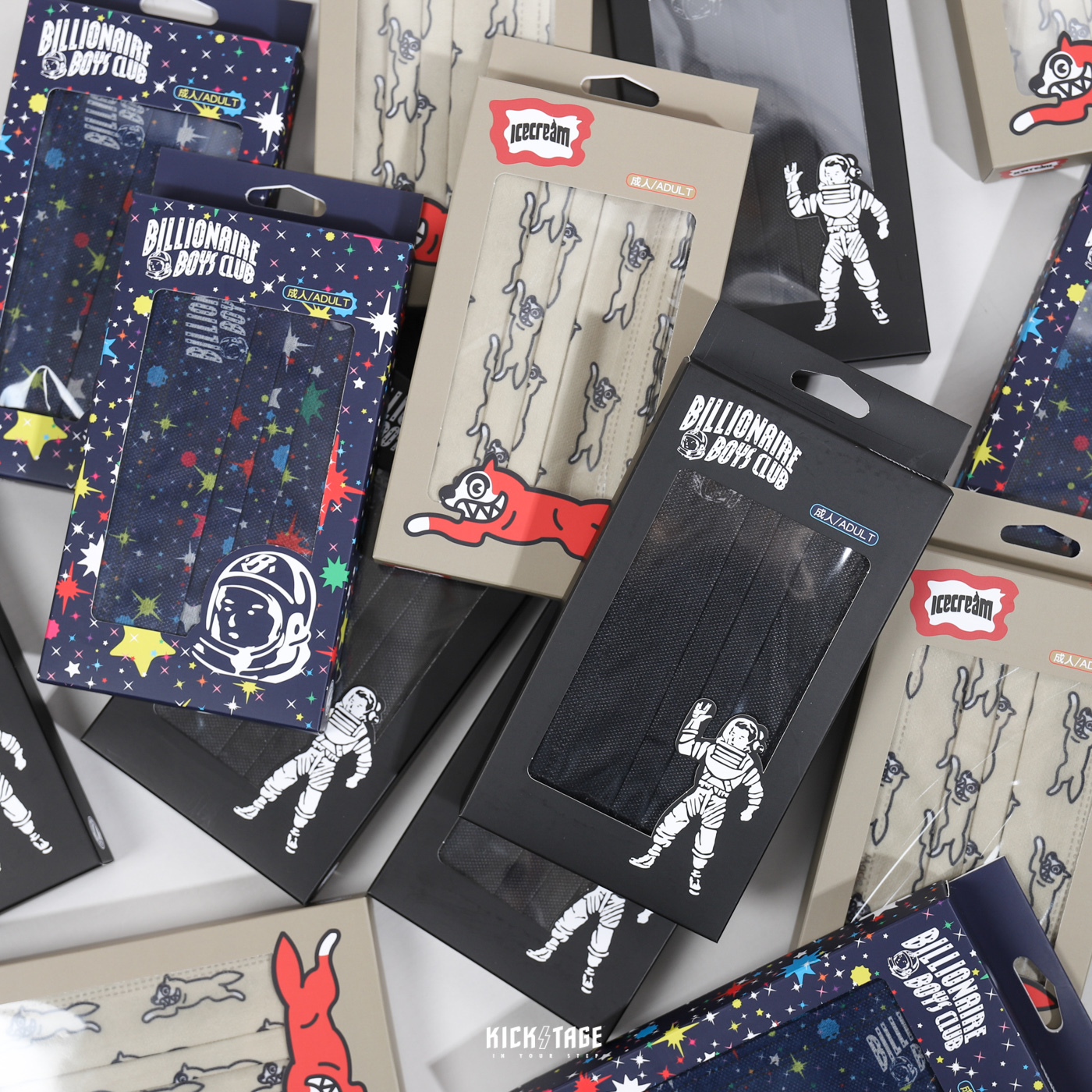 **特價商品無退換**Billionaire Boys Club FACE MASK 星空 飛狗 太空人 盒裝口罩 10片入【BB22MASK】