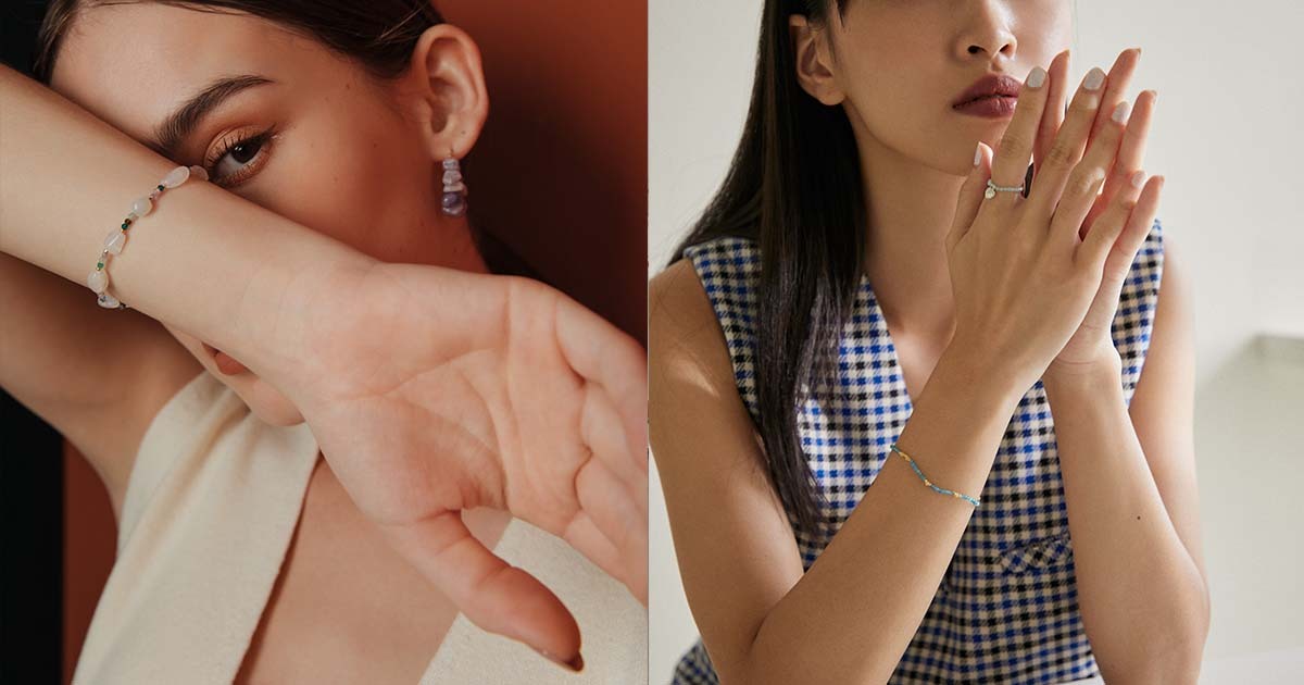 天然晶石串珠手鍊的穿搭