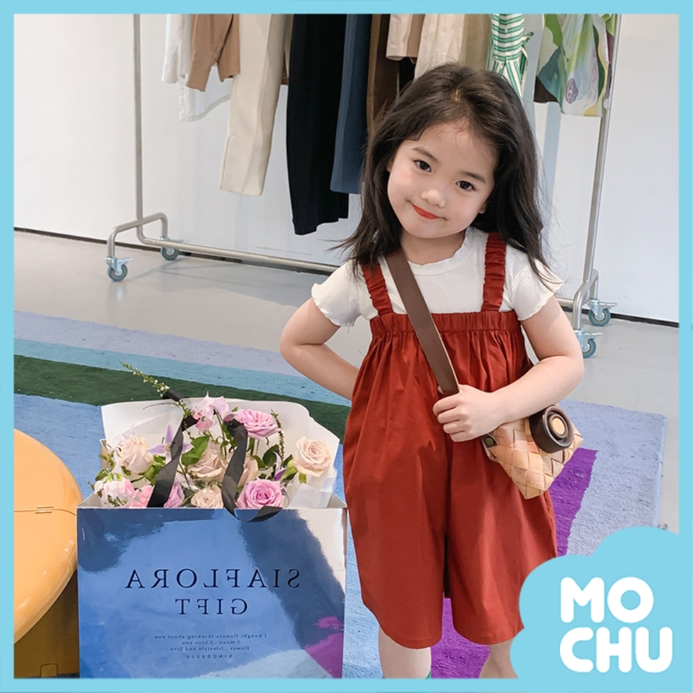 圓領短袖上衣+背帶褲(兩色)