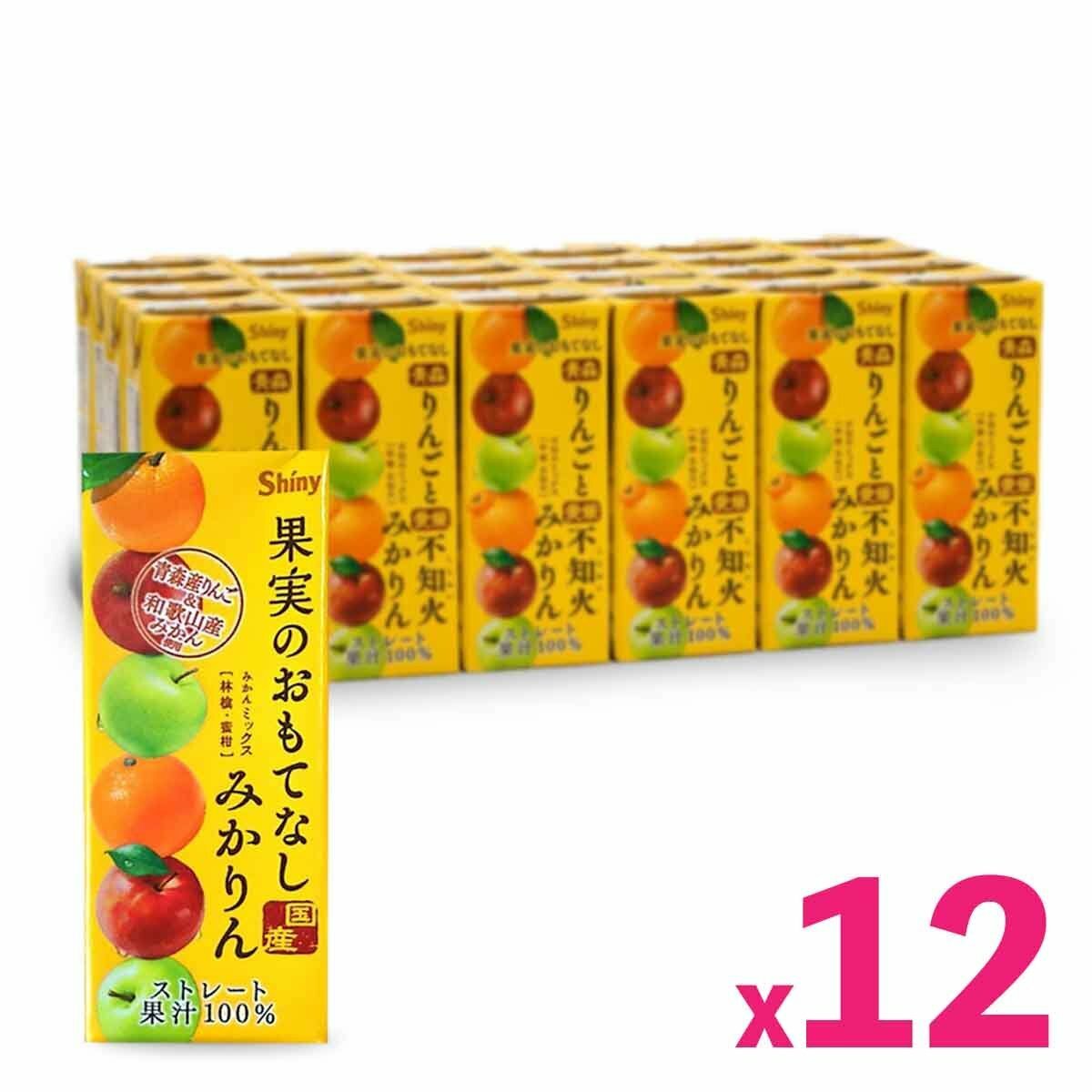 Shiny 日本蘋果蜜柑果汁12包(200ml)