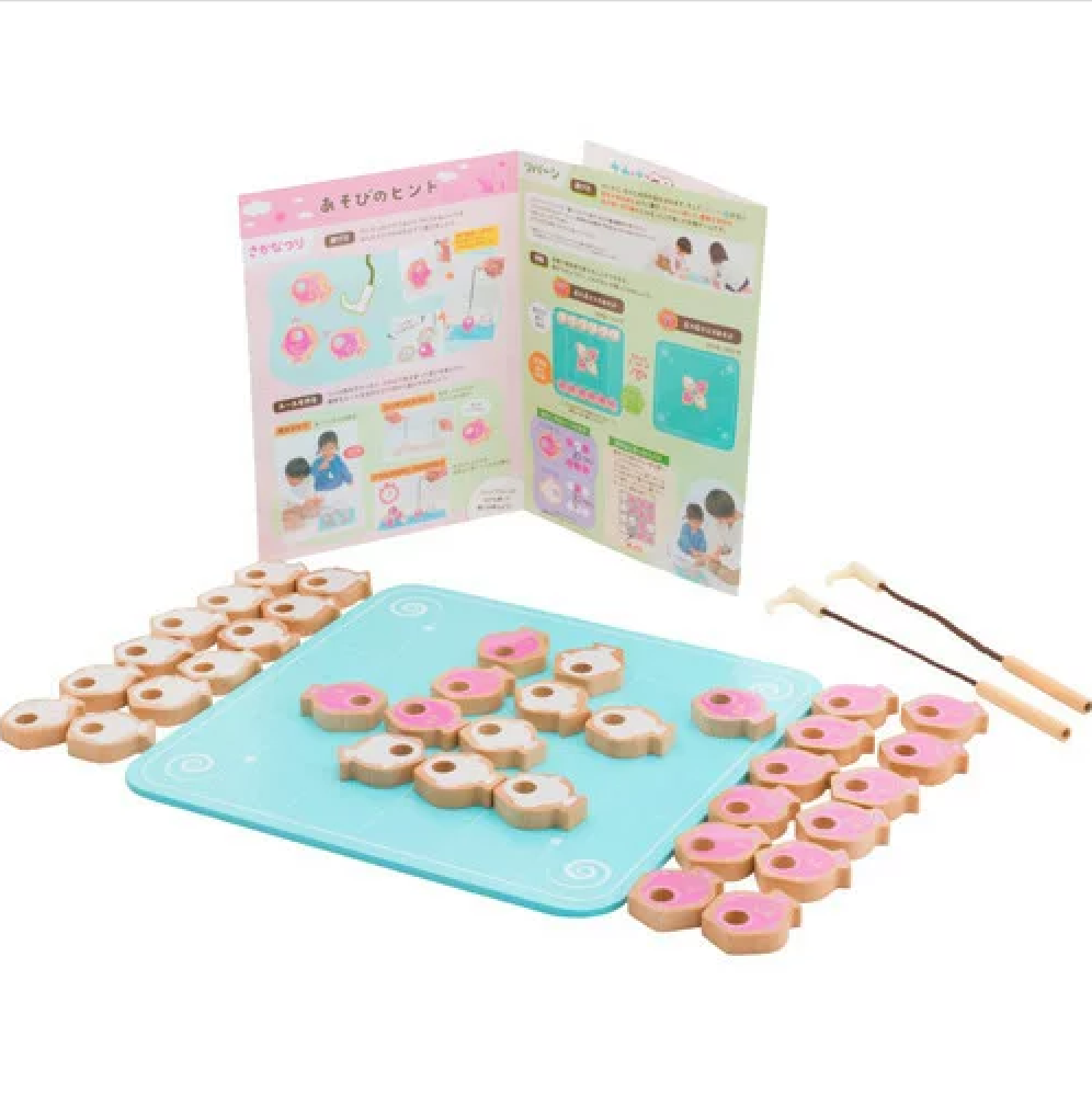 日本 woody puddy 益智釣魚積木組