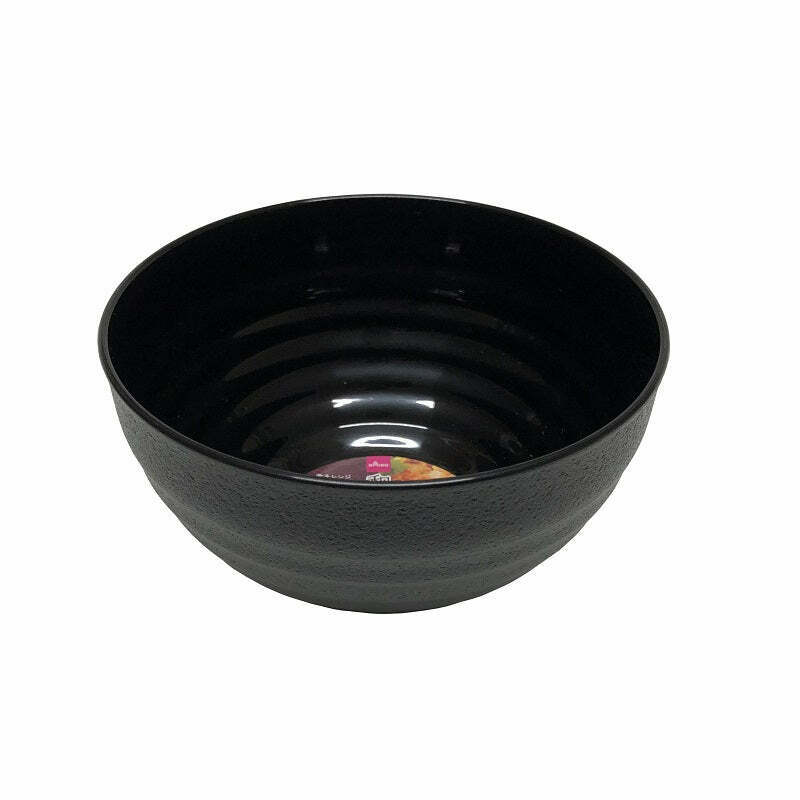 和風微波丼碗/黑15cm