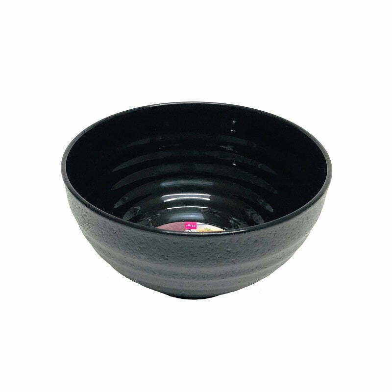 和風微波丼碗/黑13cm