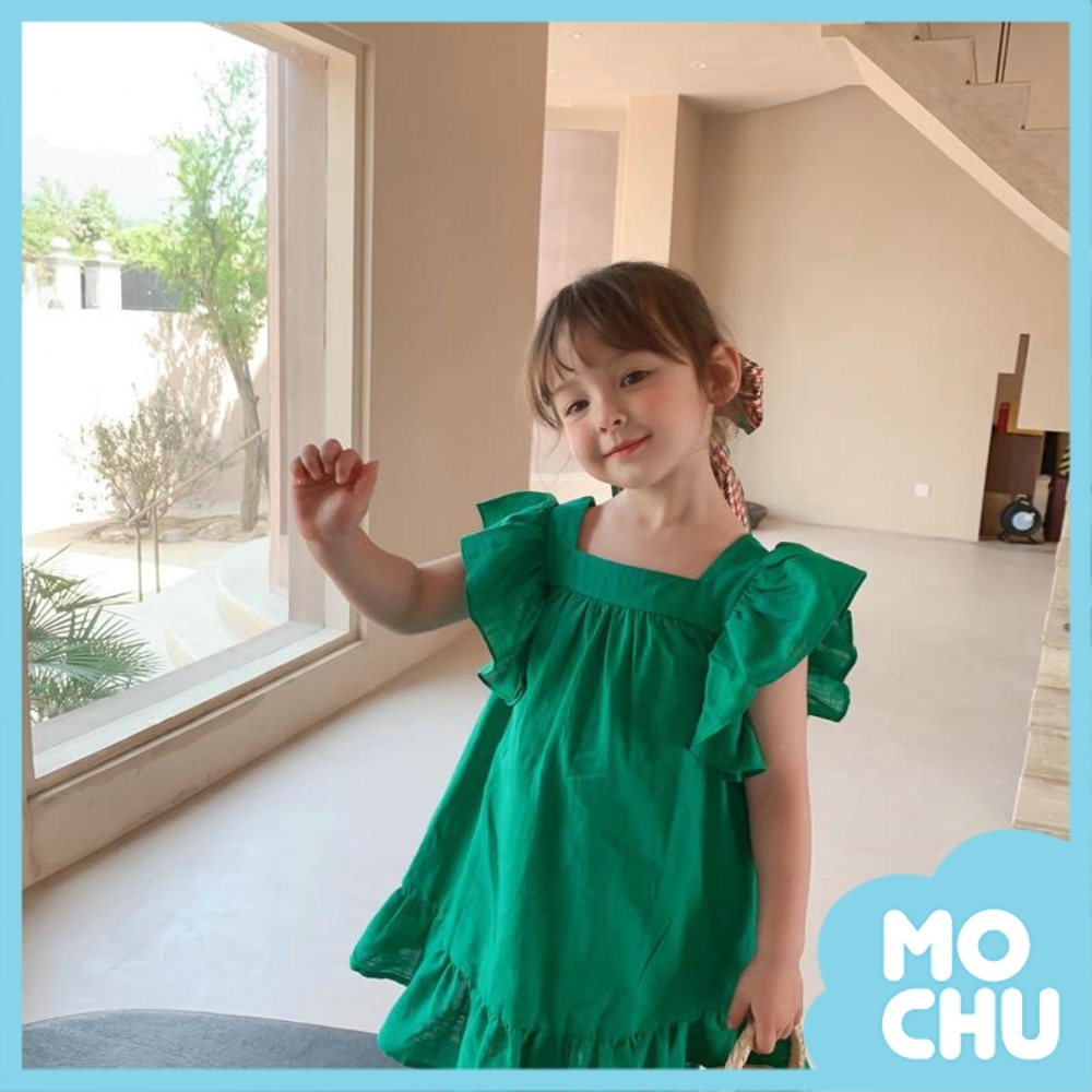 甜美荷葉邊織帶公主裙(兩色)