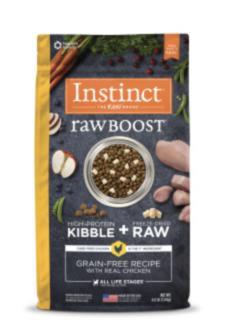 INSTINCT® RAW BOOST 系列無穀凍乾雞肉狗乾糧 4LB /21LB