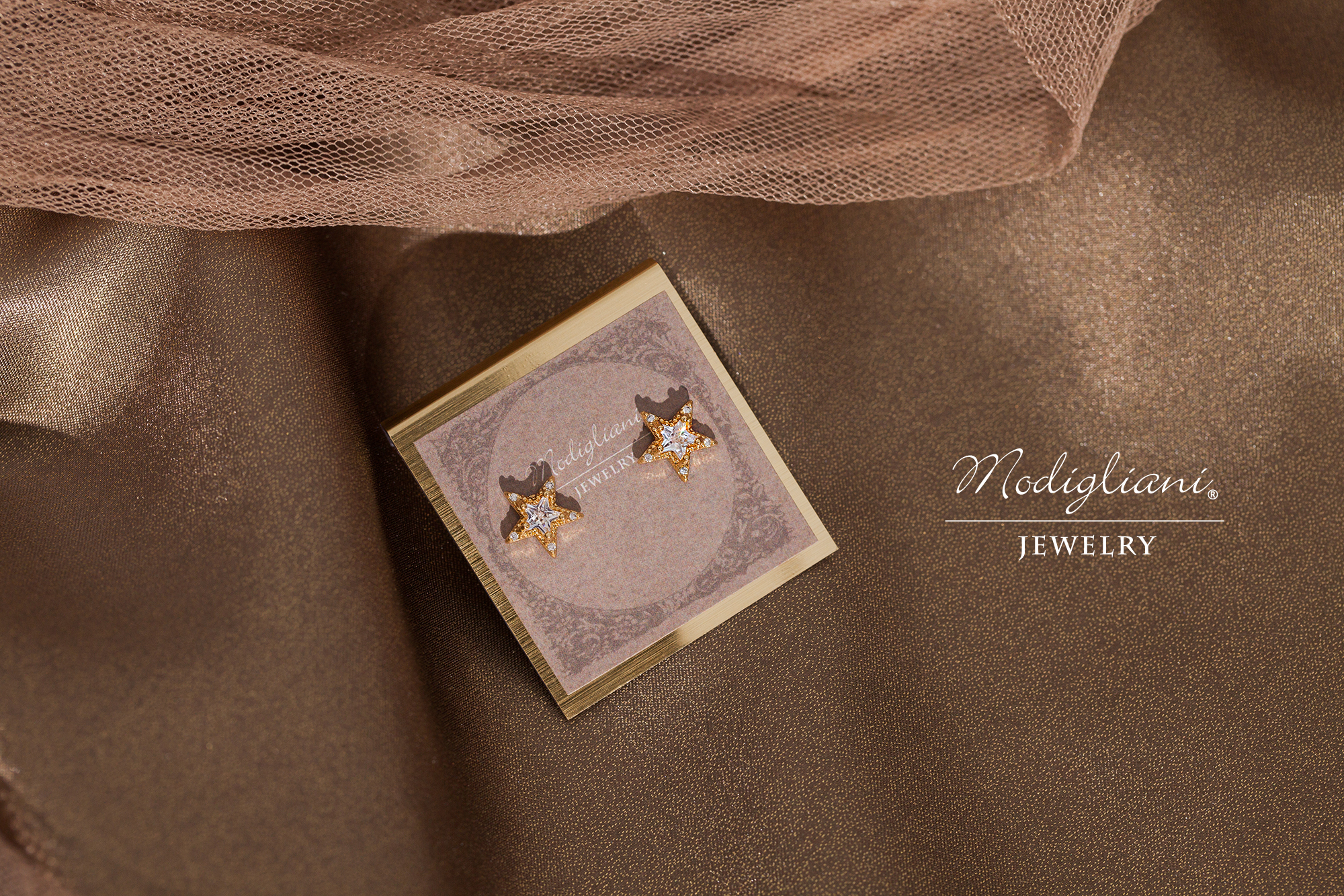 18KGP 旅人摘星耳環