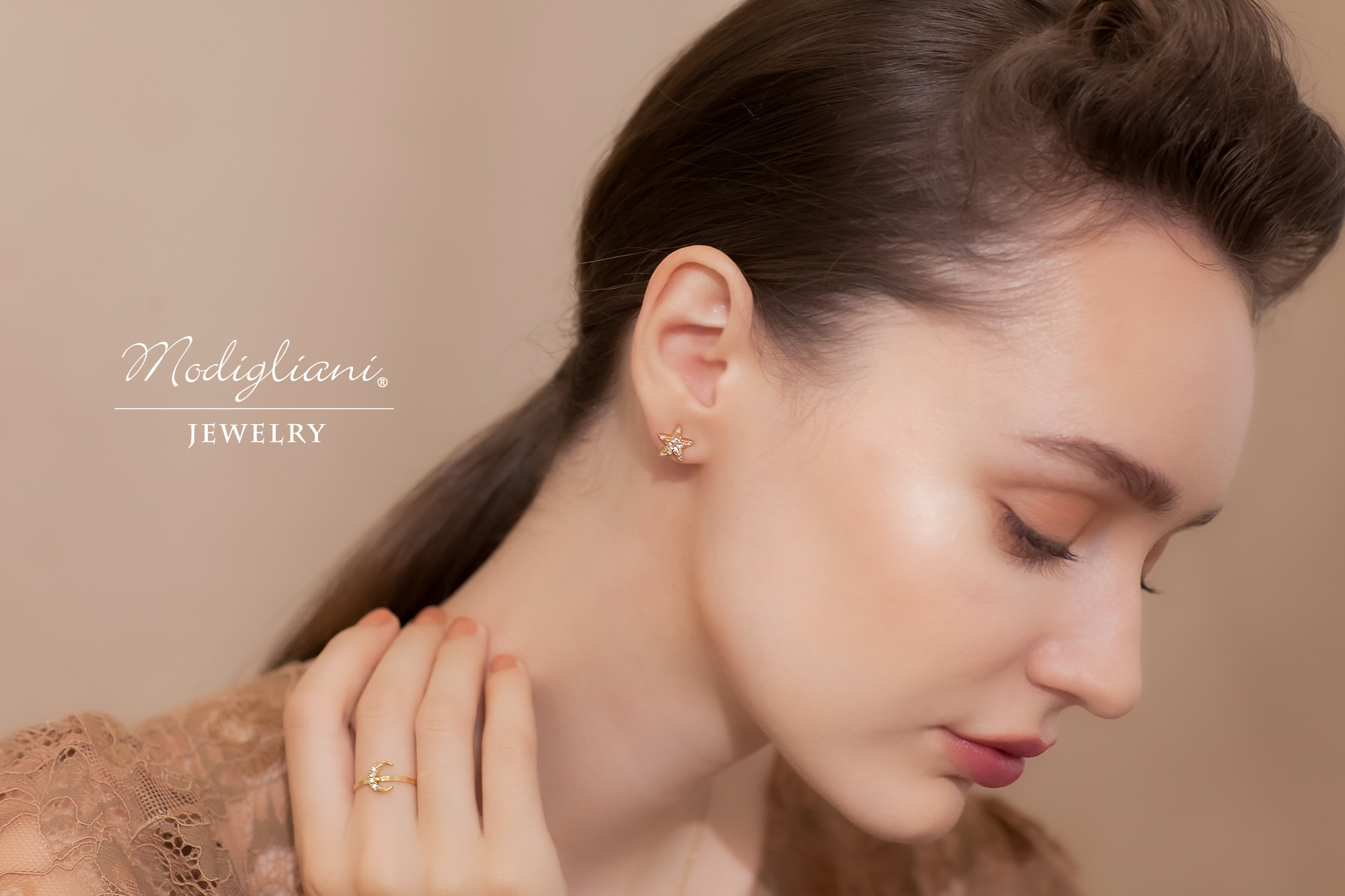 黃銅飾品,黃銅,貼式耳環,精緻,星星,耳環,18K金,鋯石,氣質