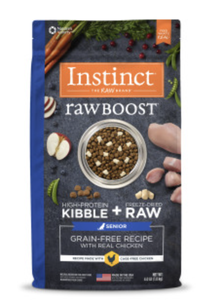 INSTINCT® RAW BOOST 系列無穀凍乾老犬乾糧 4LB /21LB