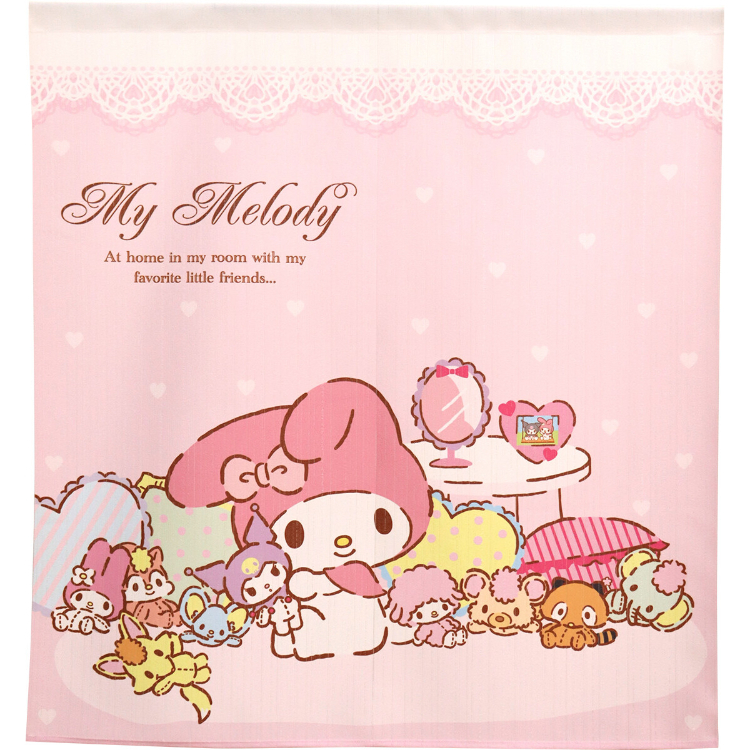Sanrio My Melody 短門簾 85×90cm 毛公仔 #CM22SD-97526