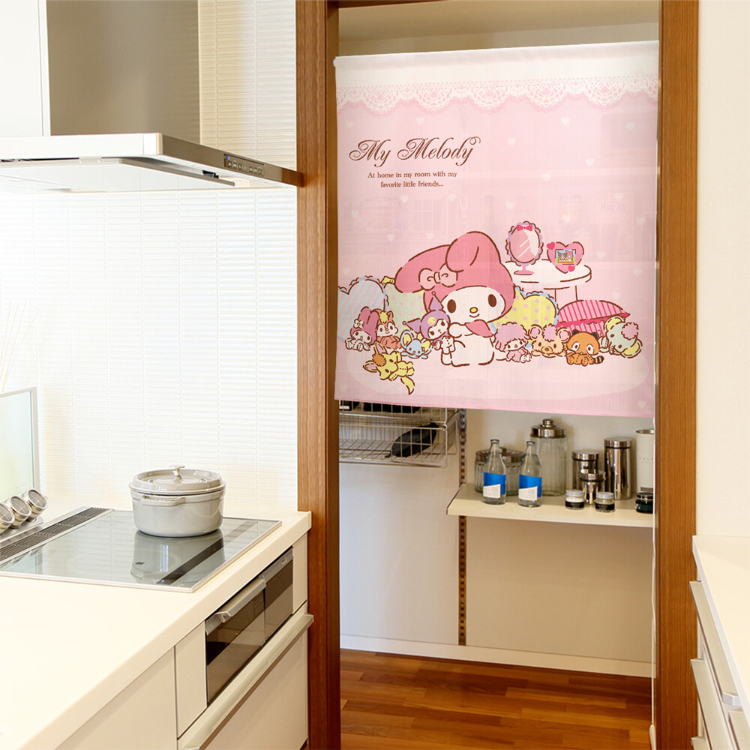 Sanrio My Melody 短門簾 85×90cm 毛公仔 #CM22SD-97526