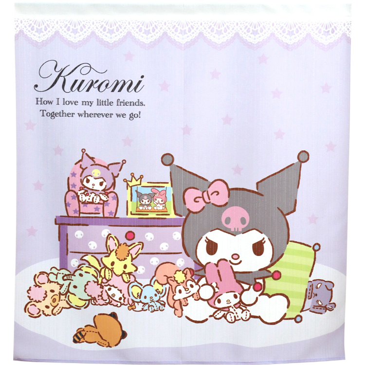 Sanrio Kuromi 短門簾 85×90cm 毛公仔 #CM22SD-97529